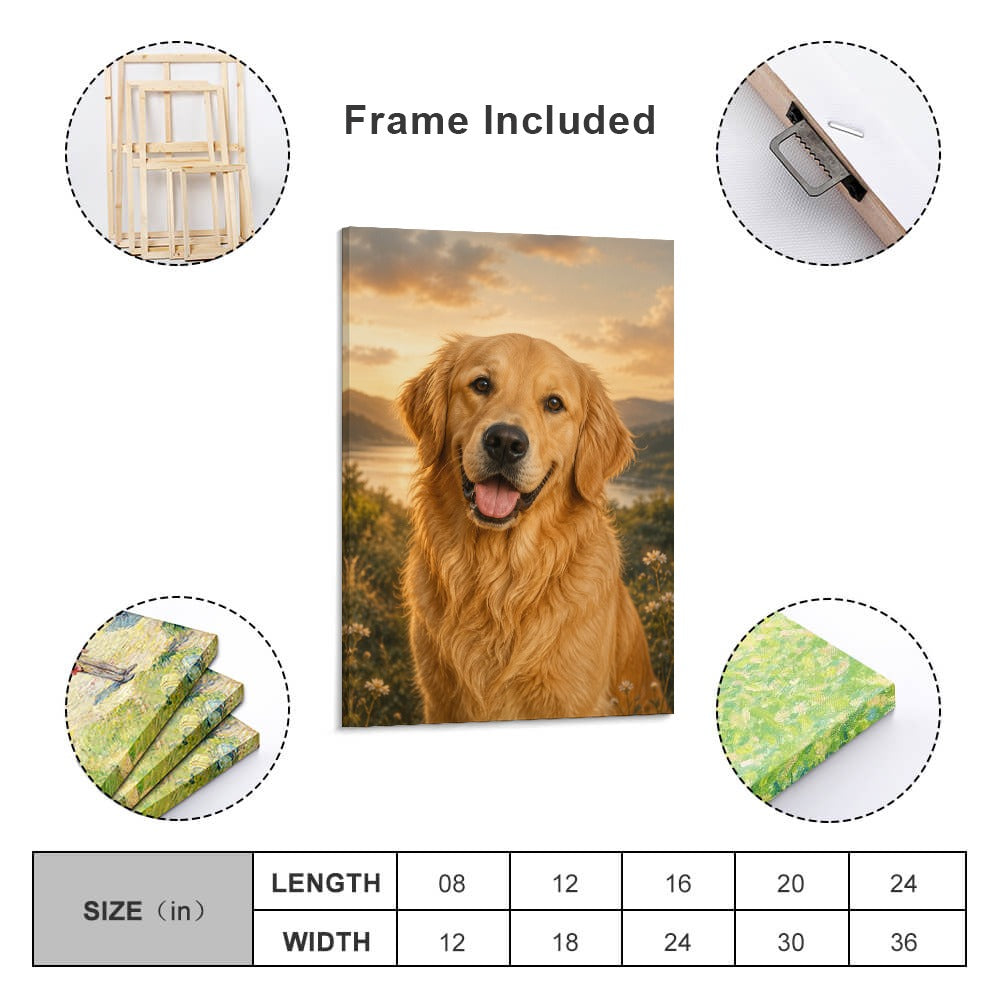 Furazzi Custom Pet Portrait Canvas – Made From Your Pet’s Photo